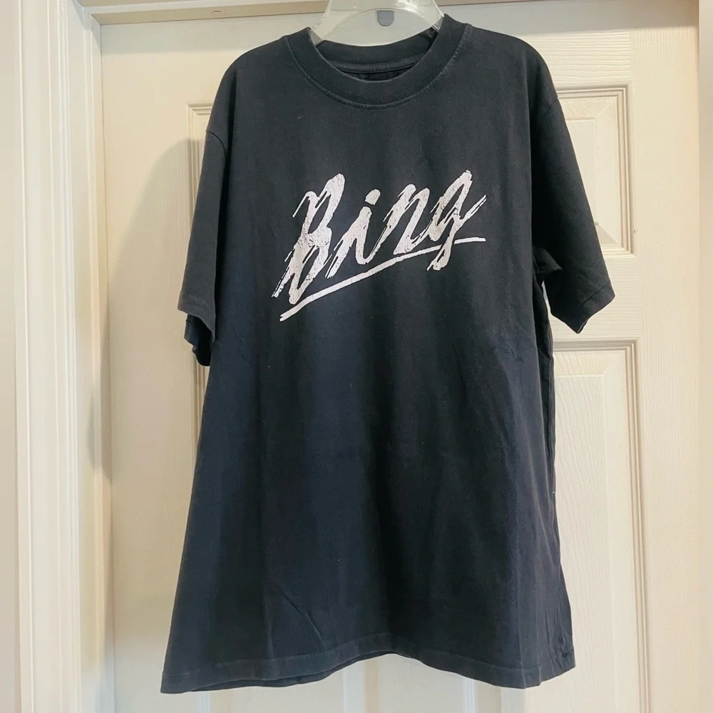 Anine Bing “Lili Tee” Basic Black Short Sleeve - Picture 3 of 7